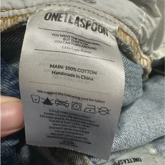 Women’s One Teaspoon Cutoff Trucker Shorts Size 28 - Picture 7 of 12